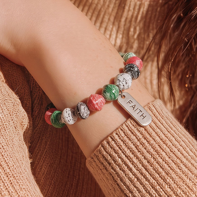 The Palestine Gospel Paper Bead Bracelet Set (Pack of 2) – By Torn Pages
